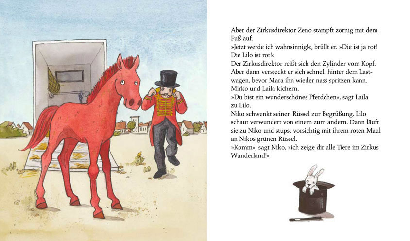 Nico, der grüne Zirkuselefant – Illustration